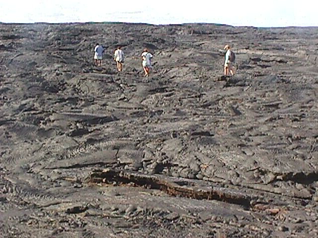 Hiking Across Lava